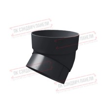 Колено трубы 45 град. ПВХ графит RAL 7024