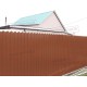 Профнастил фигурный C8 - 0,45 ПЭ с пленкой RAL 8004 терракота.